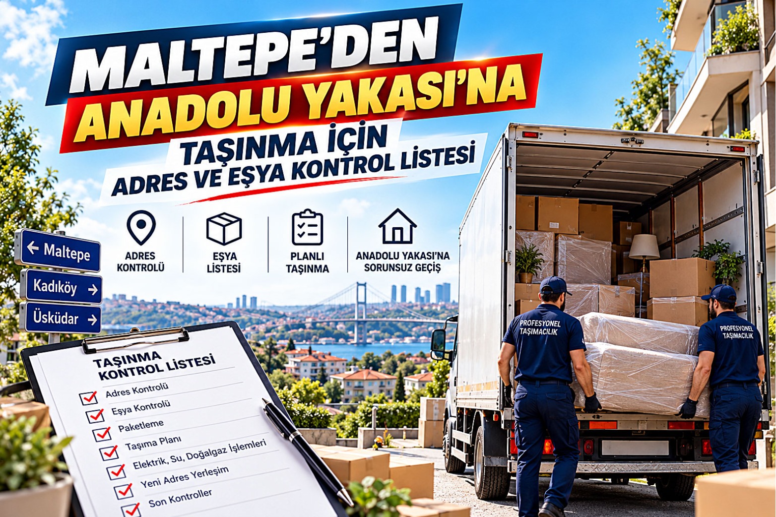 Maltepe’den Anadolu Yakası’na Taşınma İçin Adres ve Eşya Kontrol Listesi