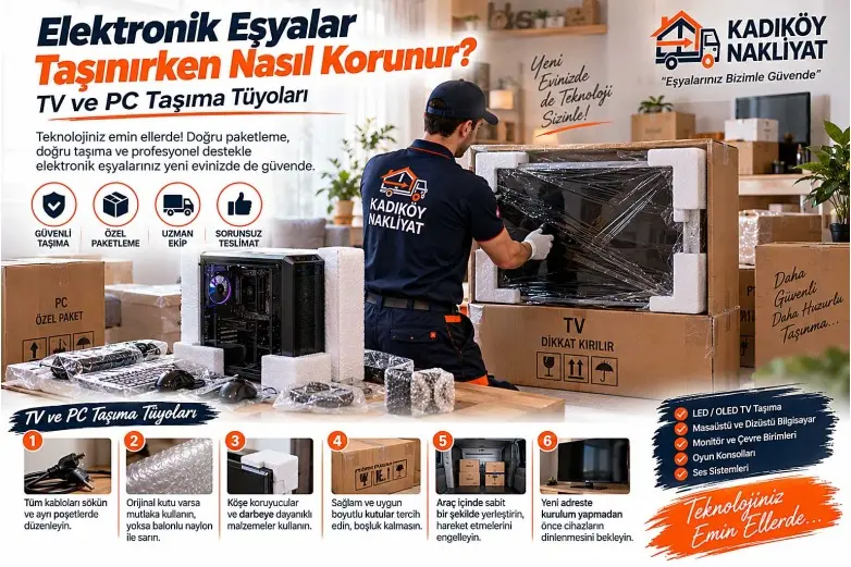 Elektronik Eşyalar Taşınırken Nasıl Korunur? TV ve PC Taşıma Tüyoları