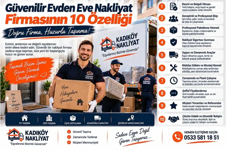 Güvenilir Evden Eve Nakliyat Firmasının 10 Özelliği
