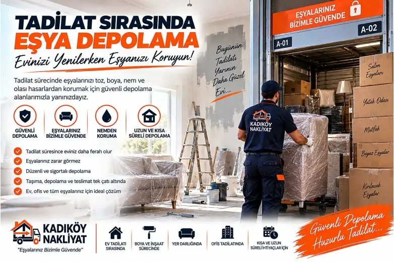 Tadilat Sırasında Eşya Depolama: Evinizi Yenilerken Eşyanızı Koruyun